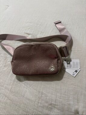lululemon athletica Everywhere Belt Bag Glitter Pink Gold NWT